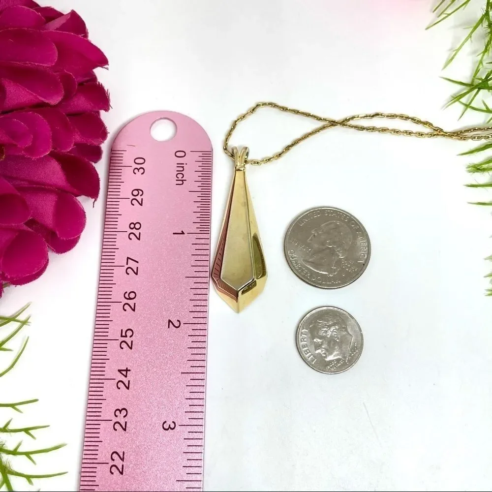 VINTAGE⚜️Mid Century Abstract Gem Pendant Necklace